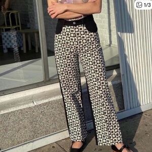 Lisa Says Gah Black & White Floral Robyn Jean, size 31